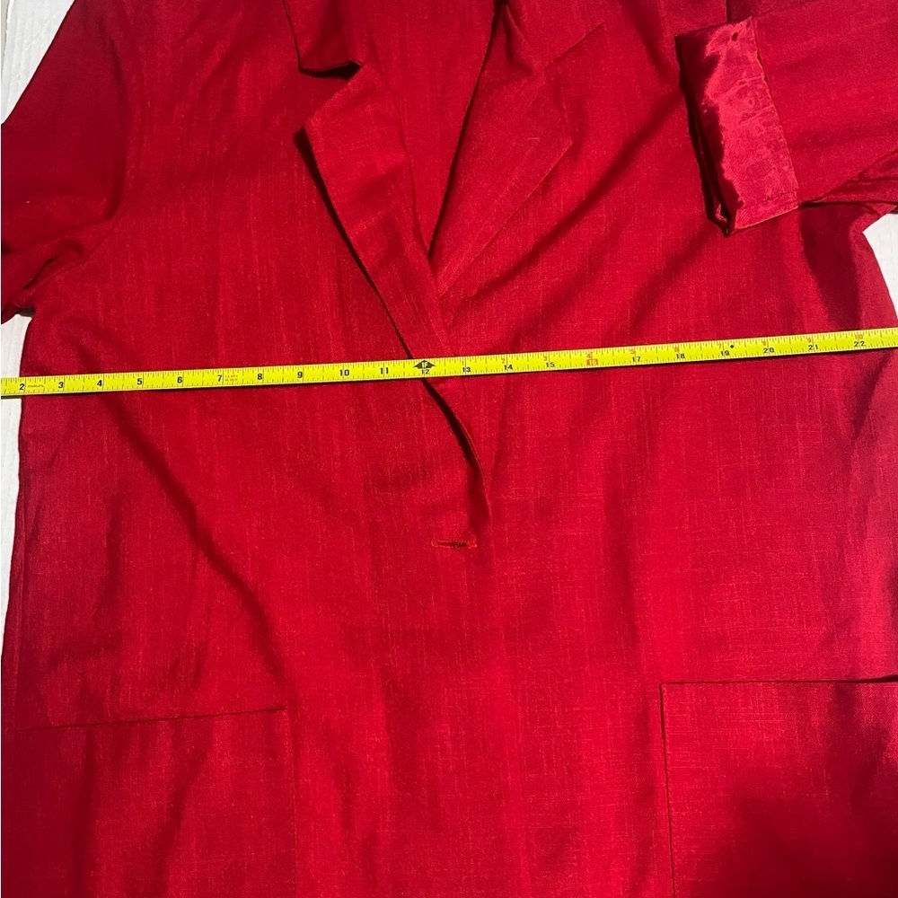 Vintage 80's Sportswear , Suit Casual Vibrant Red Blazer Classic - Picture 6 of 7